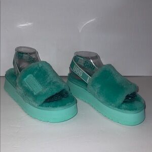NWOT UGG 1112258 Disco Slide Slippers Tide Pool Blue Women’s Size 7
